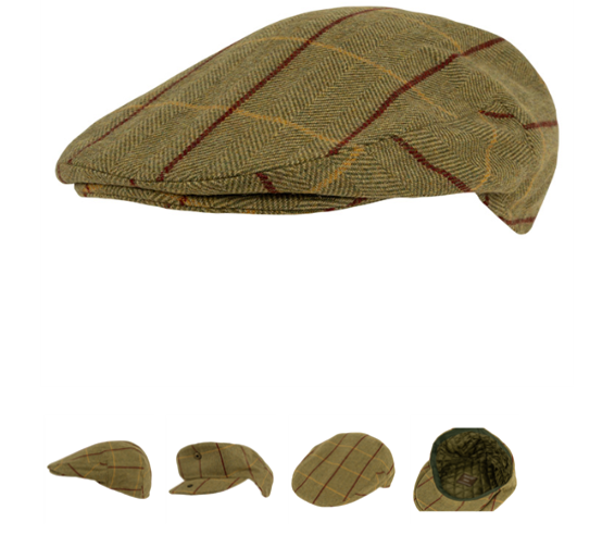 Jack Pyke Wool Blend Tweed Flat Cap